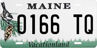 ME license plate 0166TQ