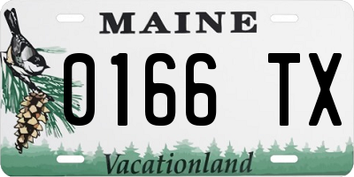 ME license plate 0166TX