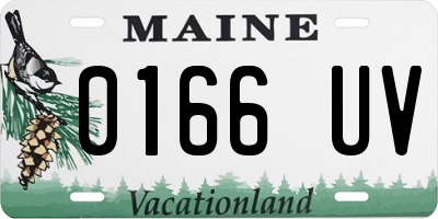 ME license plate 0166UV