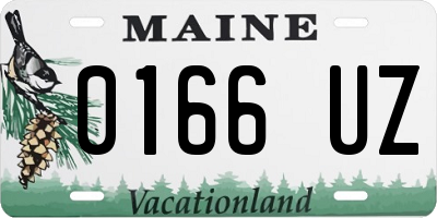 ME license plate 0166UZ