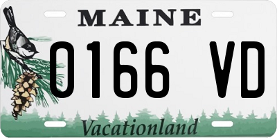 ME license plate 0166VD