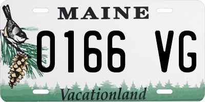 ME license plate 0166VG