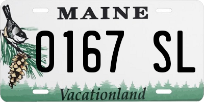 ME license plate 0167SL