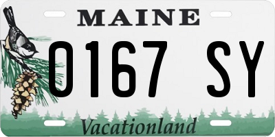 ME license plate 0167SY