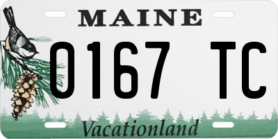 ME license plate 0167TC