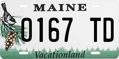 ME license plate 0167TD