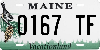 ME license plate 0167TF