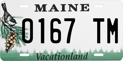 ME license plate 0167TM