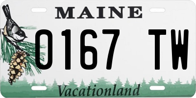 ME license plate 0167TW