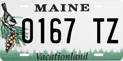 ME license plate 0167TZ