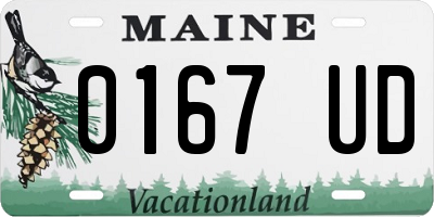 ME license plate 0167UD