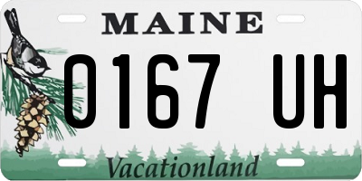 ME license plate 0167UH