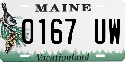 ME license plate 0167UW