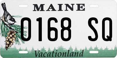 ME license plate 0168SQ