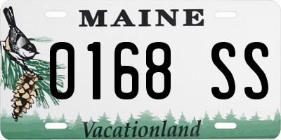 ME license plate 0168SS