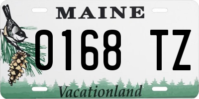ME license plate 0168TZ