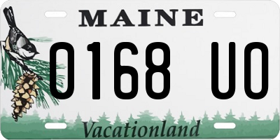 ME license plate 0168UO