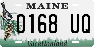 ME license plate 0168UQ