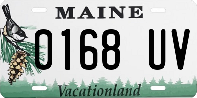 ME license plate 0168UV