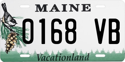 ME license plate 0168VB