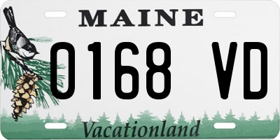 ME license plate 0168VD