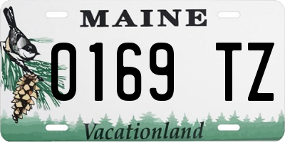 ME license plate 0169TZ