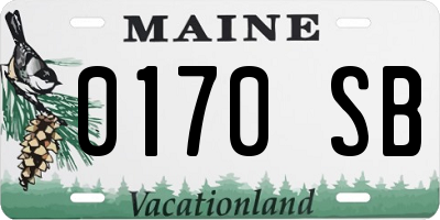 ME license plate 0170SB