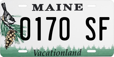 ME license plate 0170SF