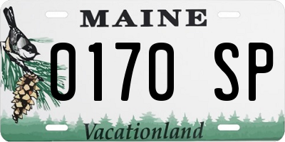 ME license plate 0170SP