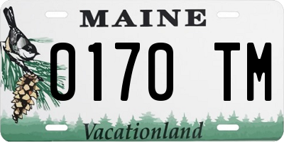 ME license plate 0170TM