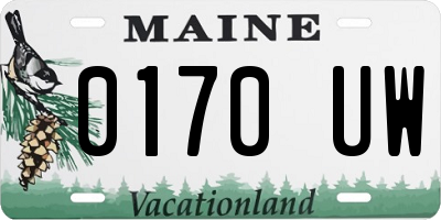 ME license plate 0170UW