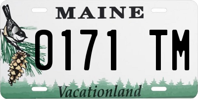ME license plate 0171TM