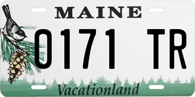 ME license plate 0171TR