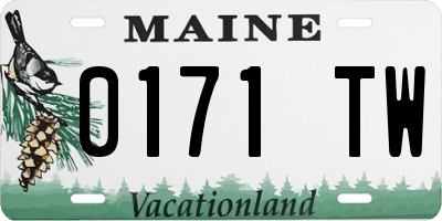ME license plate 0171TW