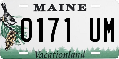 ME license plate 0171UM