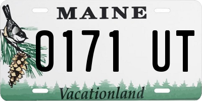 ME license plate 0171UT