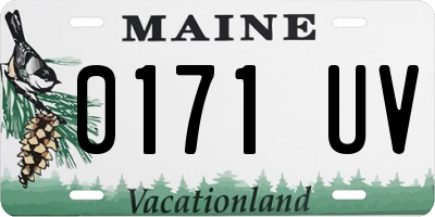 ME license plate 0171UV