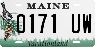 ME license plate 0171UW
