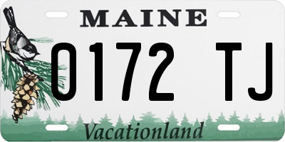 ME license plate 0172TJ