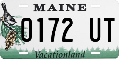 ME license plate 0172UT