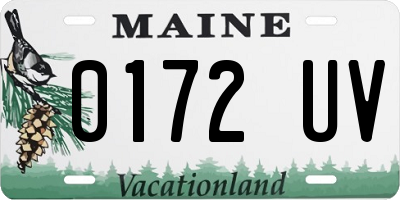 ME license plate 0172UV