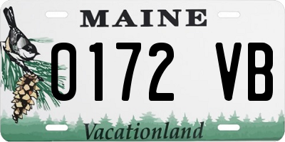 ME license plate 0172VB