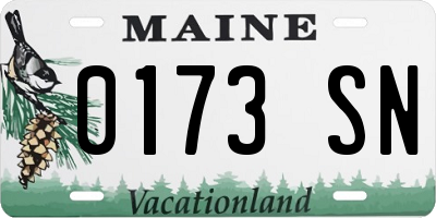 ME license plate 0173SN