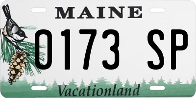 ME license plate 0173SP