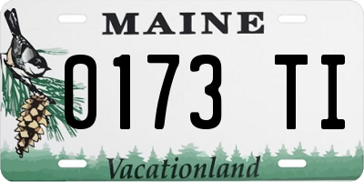 ME license plate 0173TI