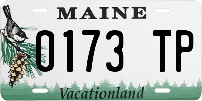 ME license plate 0173TP