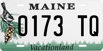 ME license plate 0173TQ
