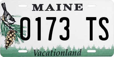 ME license plate 0173TS
