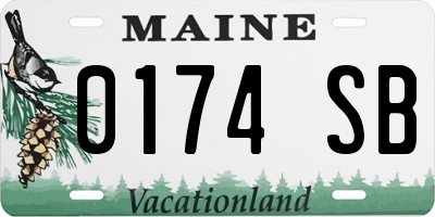 ME license plate 0174SB