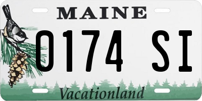 ME license plate 0174SI